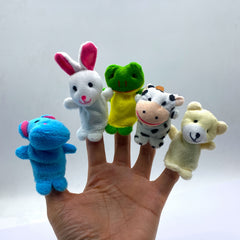 10pcs Mini Animal Finger Puppets Set - Soft Plush Toys for Storytime & Party
