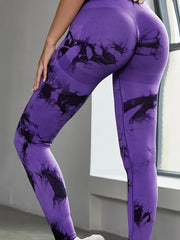 Tie Dye Quick Dry Yoga Pants High Waist Sports Leggings Women