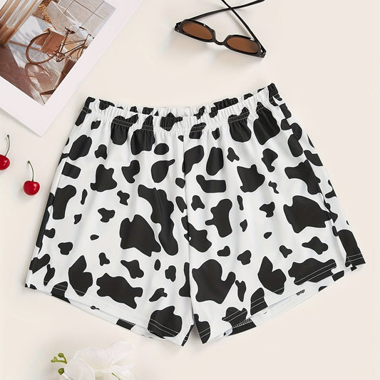 Cow Print Hotpants Random Print Casual Every Shorts Women's Clothing