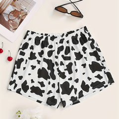 Cow Print Hotpants Random Print Casual Every Shorts Women's Clothing