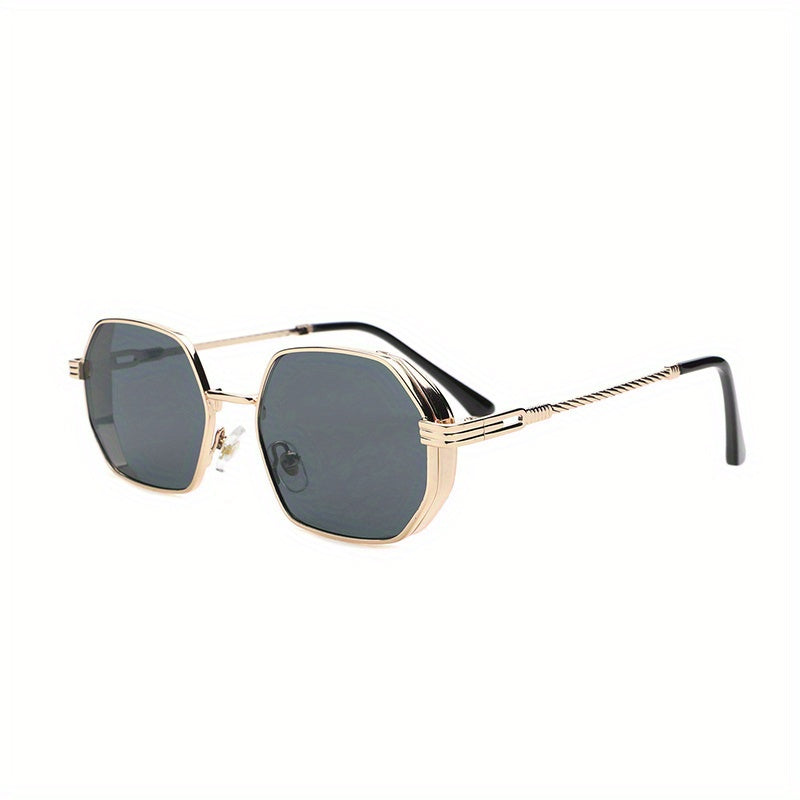 Geometric Metal Sunglasses Steampunk Props UV400