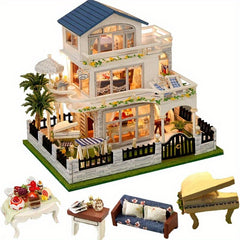 3D Puzzle DIY Book Corner Kit Dollhouse Bookshelf Insert Puzzle Model Decorative