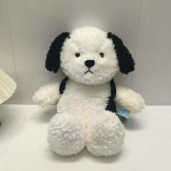 Fluffy Backpack Puppy Plush Toy - Home Decor, Birthday Gift, Photo Prop