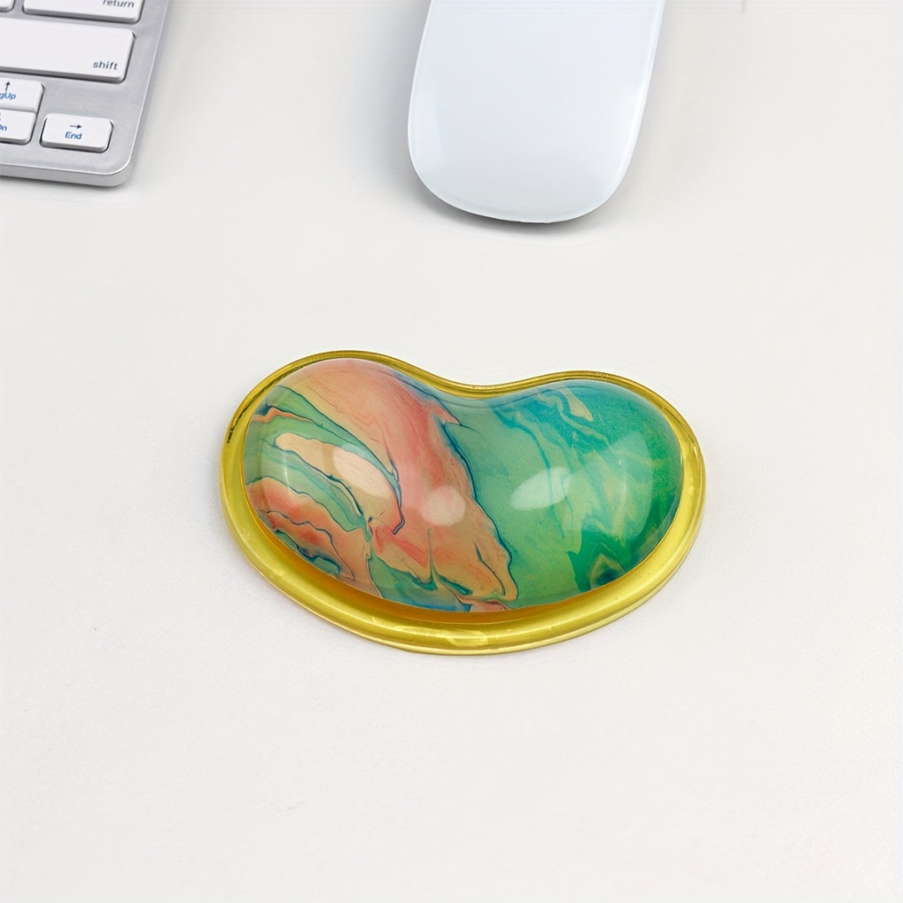Crystal Supper Mini Wrist Rest with Silicone Mouse Pad, Pain Relief