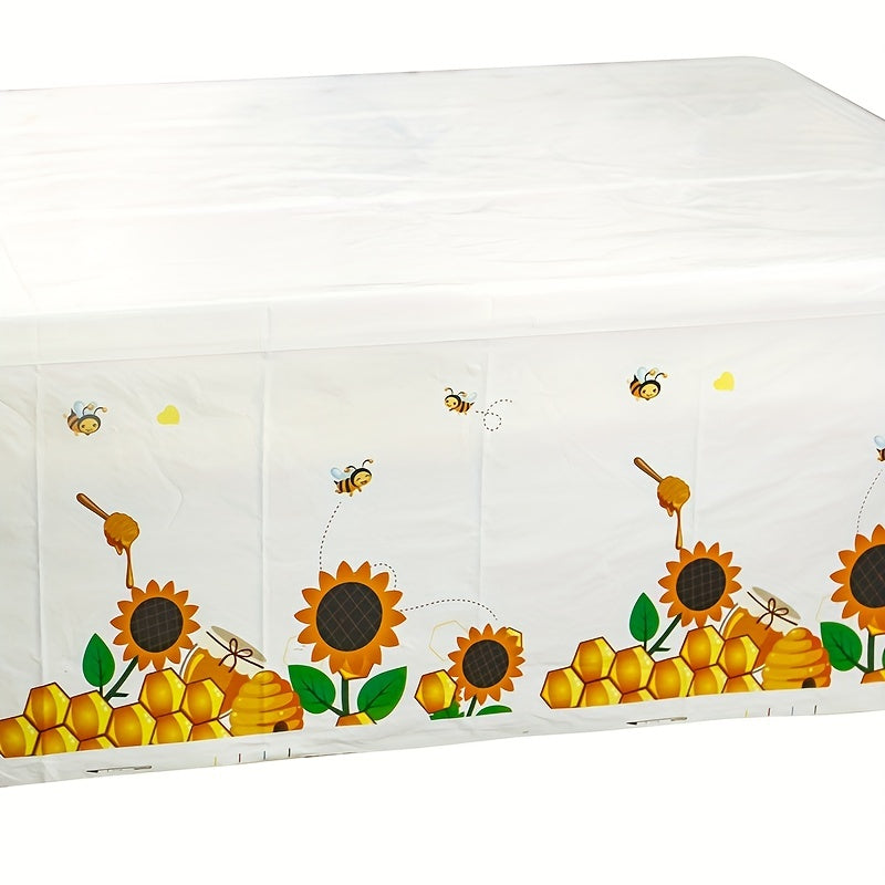 Bee Themed Party Tablecloth for Single Person Party