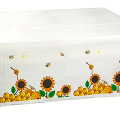 Bee Themed Party Tablecloth for Single Person Party