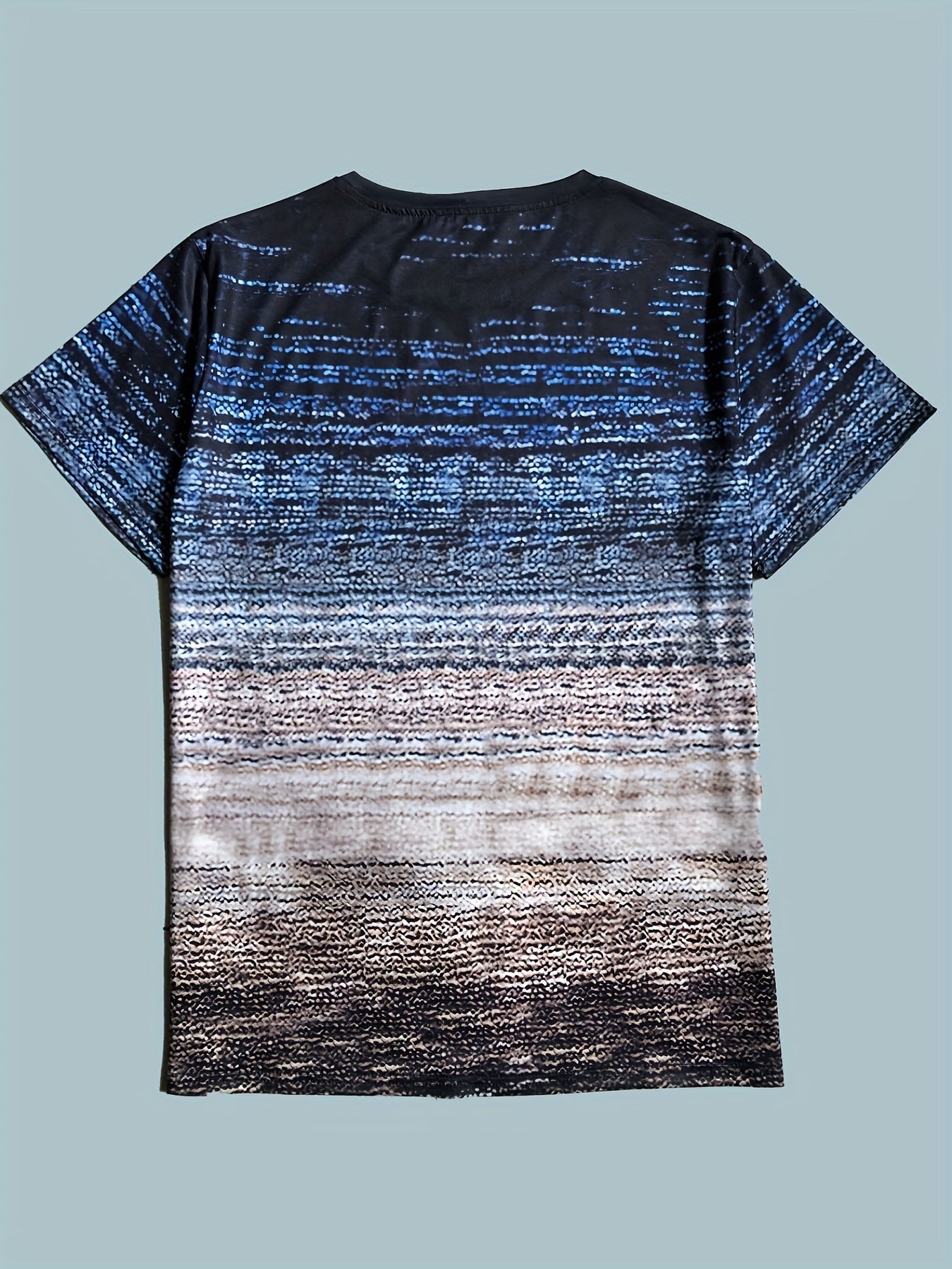 Men's Letter Print Sports T shirt Casual Stretch Round Neck Tee Shirt