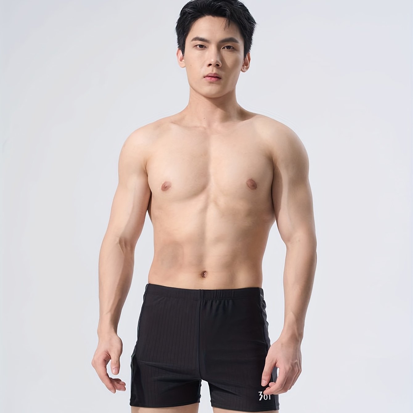 Solid Men's Boxer Sports Swimming Trunks Beach Shorts Summer Board Shorts