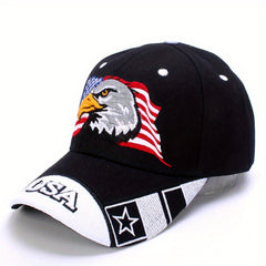 Flag Eagle Baseball Cap Embroidery Casual Sports Hat for Women Men