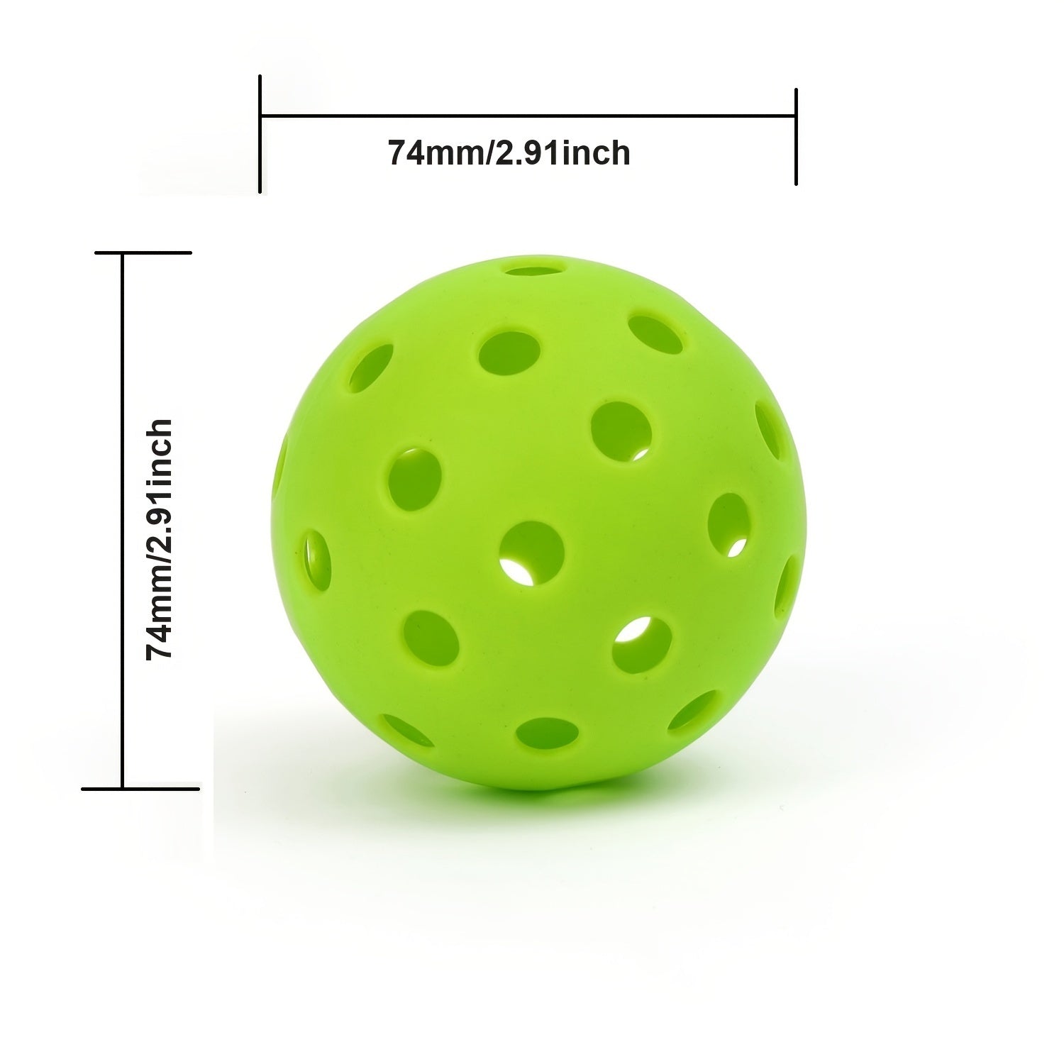 74mm 40 Holes Picklball PE Plastic Ball Training Replacement