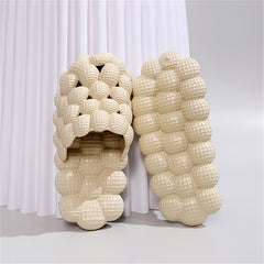 Women's Bubble Slides Slippers Soft Bottom Solid Household Shoes