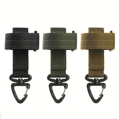 Swivel Carabiner for Climbing with Elastic Rope Holder