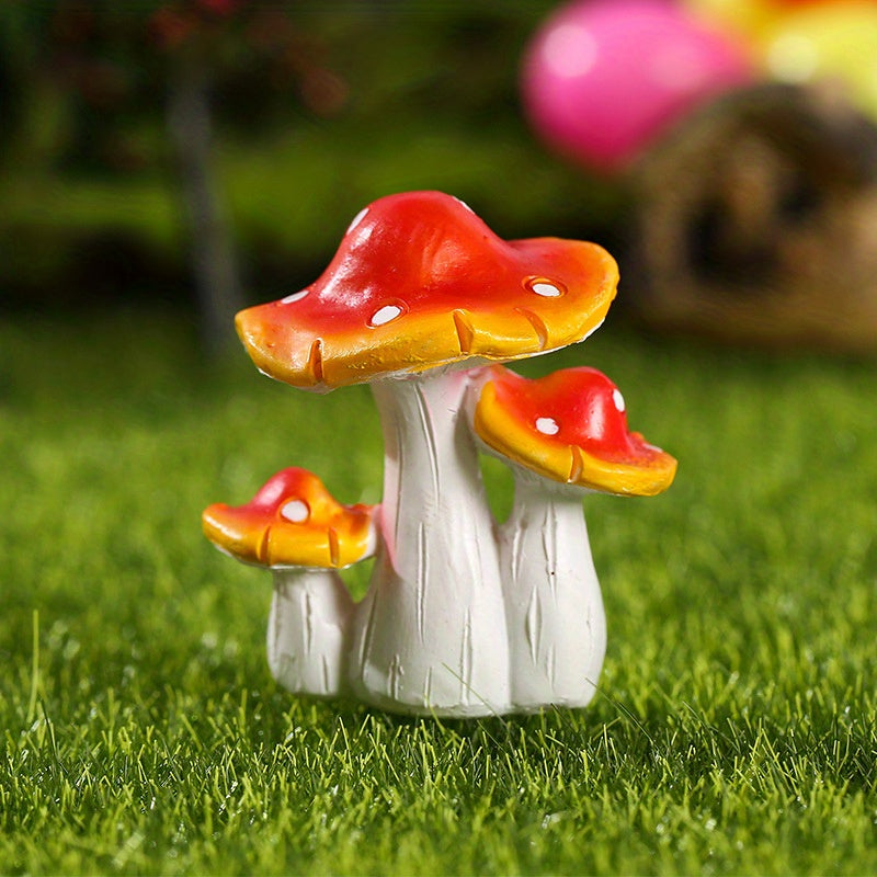 3pcs Mushrooms Micro Landscape Decorations DIY Sand Table Creations