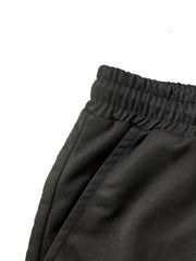 Men's Solid Drawstring Sweatpants Loose Fit Casual Joggers