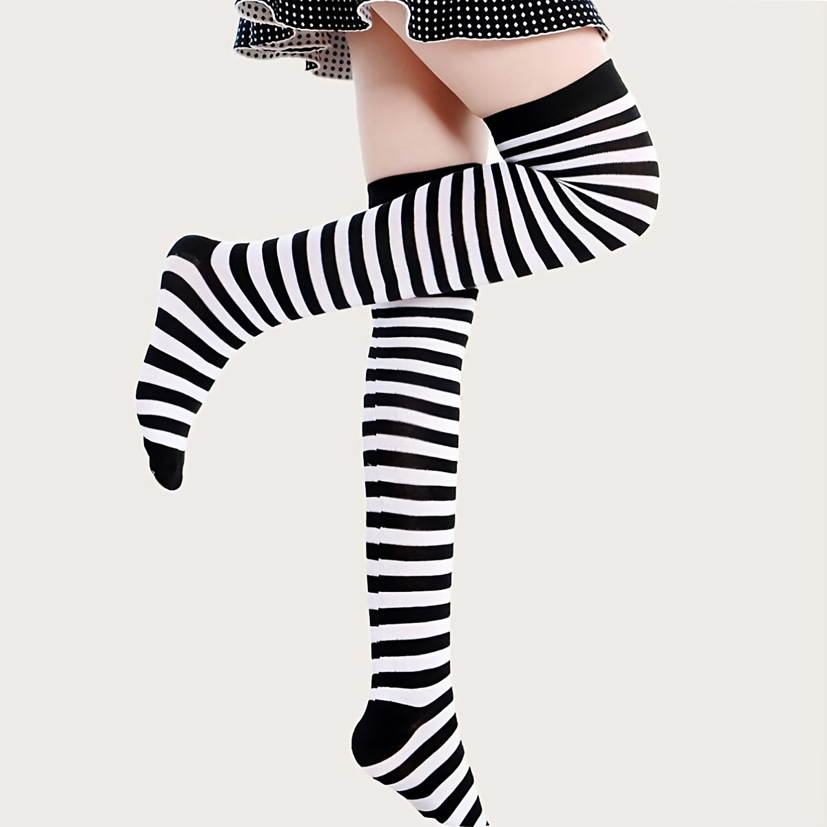 Striped Thigh High Socks Women's Stockings