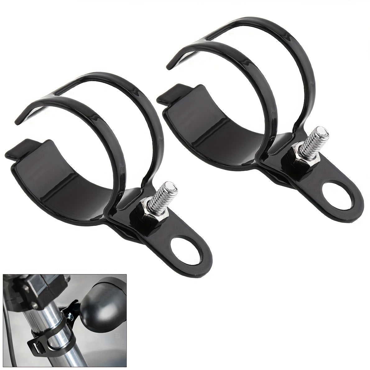 2pcs Motorcycle Turn Signal Bracket Flasher Indicators Holder Fork Mount Clamp