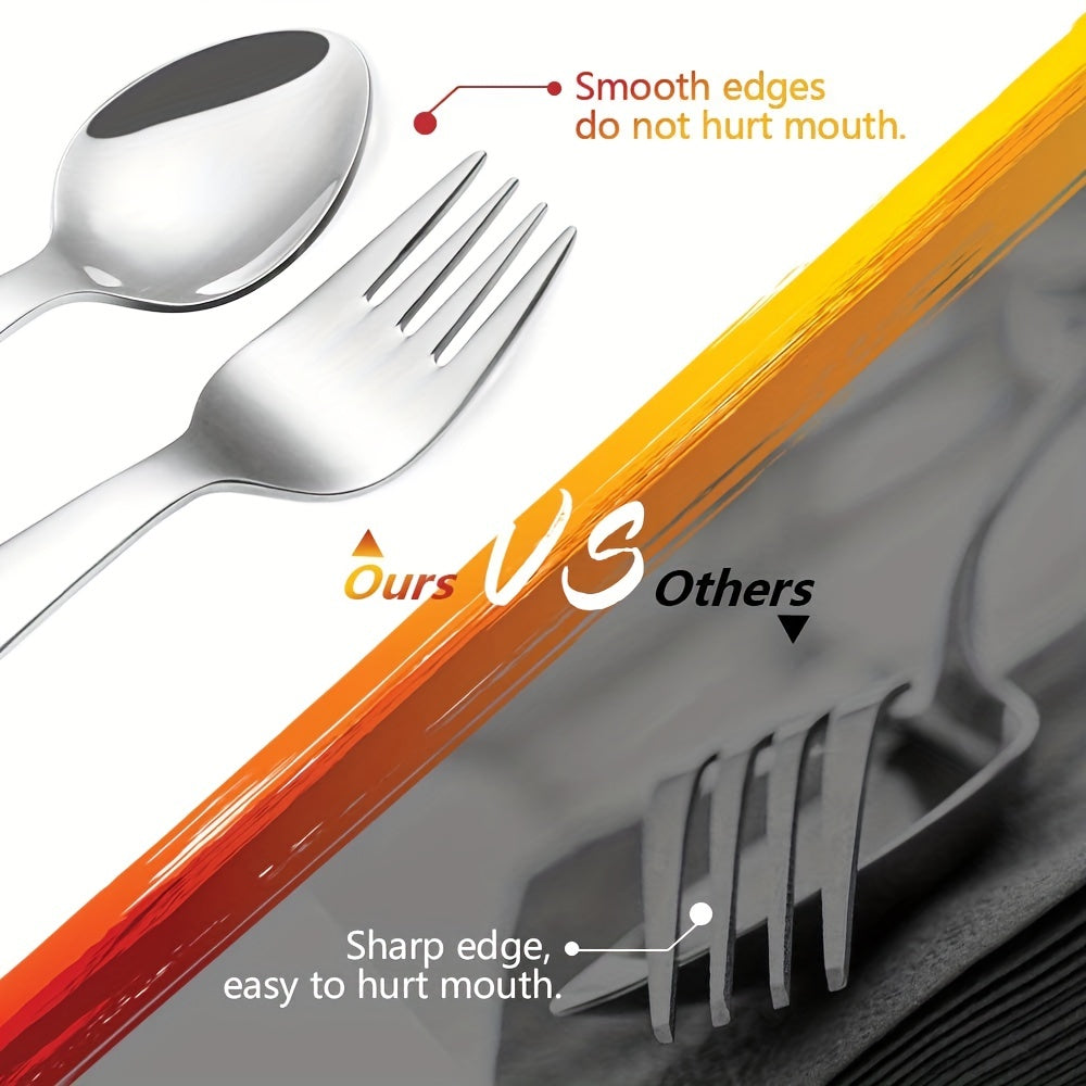 4pcs Toddler Utensil Sets 18 8 Stainless Steel Toddler Spoons And Forks