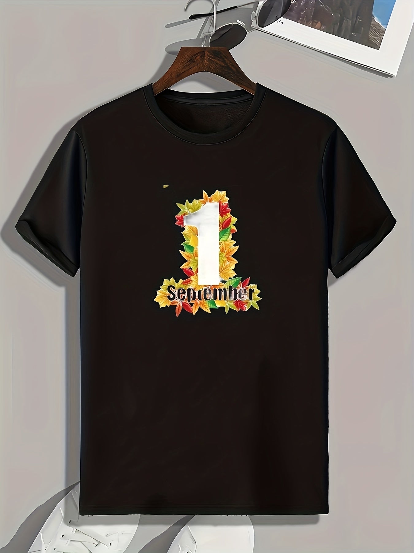 Pattern Print Men's Sports T-Shirt Graphic Tee Men's Summer Outdoor Clothes