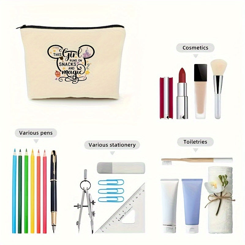 Girl Running Snack Cosmetic Bag Funny Anime Travel Toiletry Bag Anime Gift