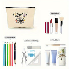 Girl Running Snack Cosmetic Bag Funny Anime Travel Toiletry Bag Anime Gift