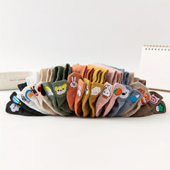 10 Pairs Smiling Embroidery Socks Women's Stockings