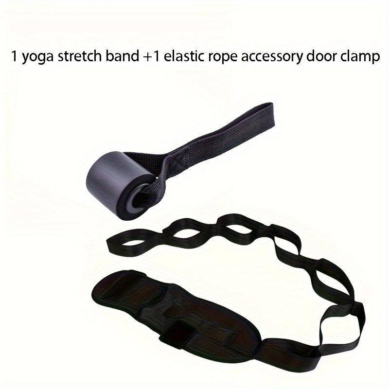 Yoga Stretching Strap + Door Anchor Resistance Rope