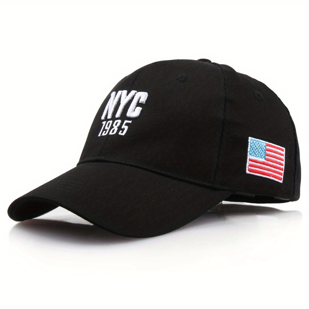 Sun Protection American Flag Embroidered Baseball Cap Curved Brim Hat
