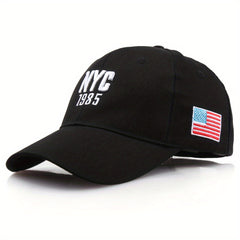 Sun Protection American Flag Embroidered Baseball Cap Curved Brim Hat