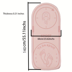 Portable TPE 8mm Thick Oval Yoga Mat Non-slip 140x55in