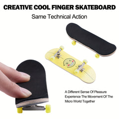 Professional 30mm Smiley Face Finger Skateboard DIY Mini Toy