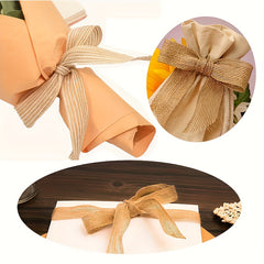10m Natural Jute Ribbon Fish Silk Linen Roll Handicraft Decorative Ribbon