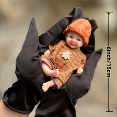 6 inch Silicone Reborn Baby Dolls Full Body Soft Solid Silicone Mixed