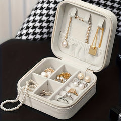 Portable Travel Jewelry Box Earrings Storage Box Mini Ring Storage Case