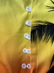 Sunset Beach Hawaiian Shirt Men's Casual Button Up Long Sleeve