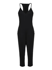 Sexy V Neck Slim Fit Cami Jumpsuit With Pockets