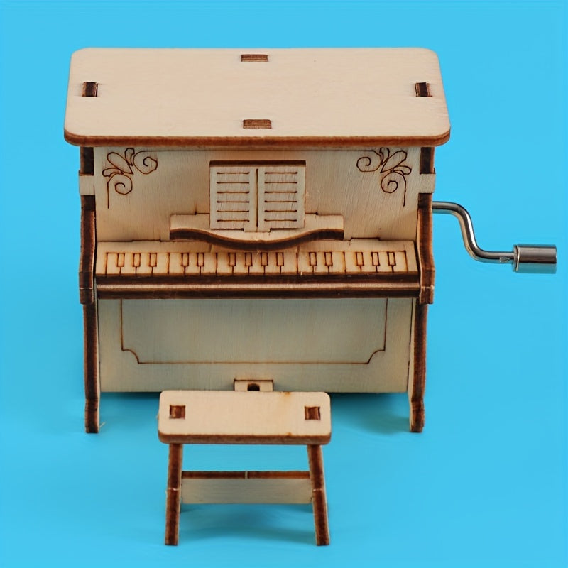 Hand-Assembled Piano Music Box for Kids