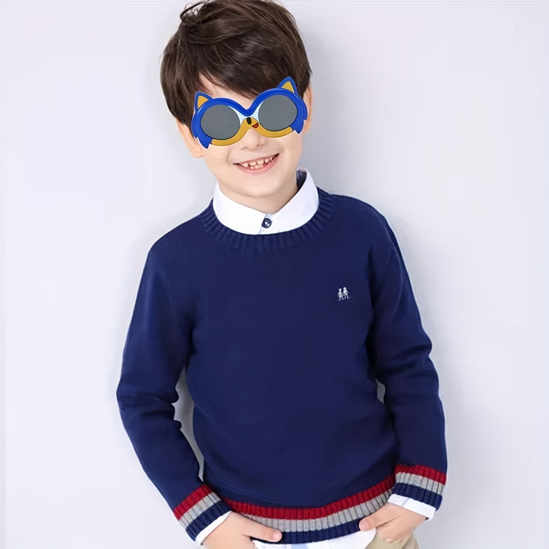 Kids Cartoon Fox Sunglasses UV Protection Round Polarized Lenses