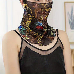 Classic Print Veil Breathable Face Covering Casual Neck Gaiter