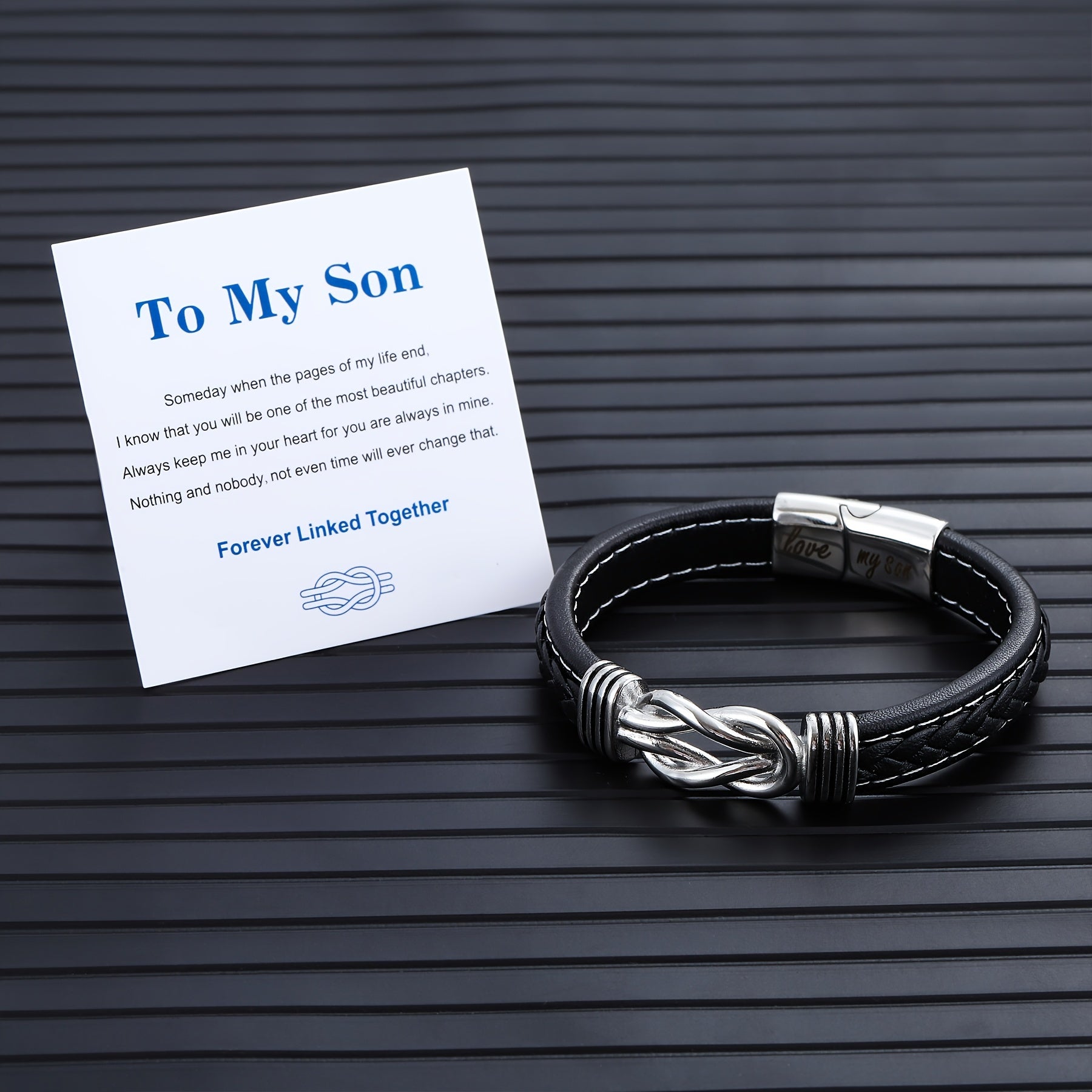 Mother Son Forever Linked Bracelet Graduation Gift