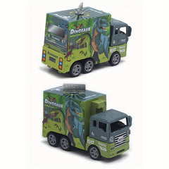 1pc Alloy Car Model Cartoon Cake Fast Food Car Dinosaur Pattern