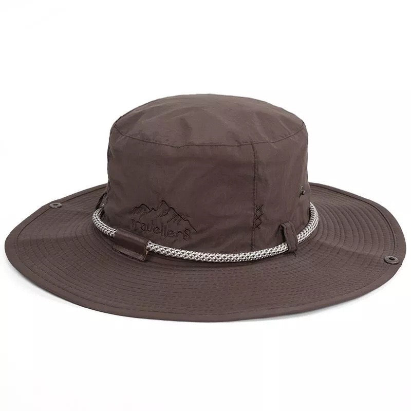 Men's Summer Fishing Hat Quick Dry Breathable Sun Hat with Big Eaves