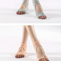 Split Toe Backless Yoga Socks Non-slip for Dance Pilates