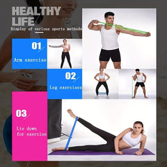 TPE Latex Yoga Resistance Band Fitness Stretching Rope for Body Shaping