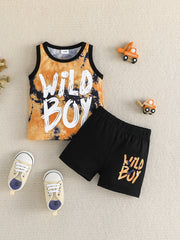 Baby Newborn Boys Wild Boy Vest & Shorts Set Clothes