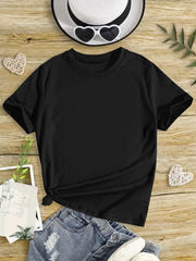 Breathable & Stretchy Solid T-Shirt for Girls - Ideal for Summer