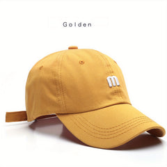 M Letter Embroidery Summer Adjustable Baseball Cap Casual Peaked Cap