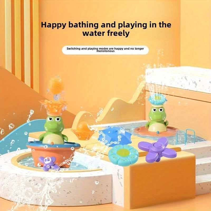 Interactive Crocodile Shower Toy with Rotating Water Spray