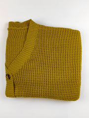 Solid Long Sleeve Cardigan With Pockets