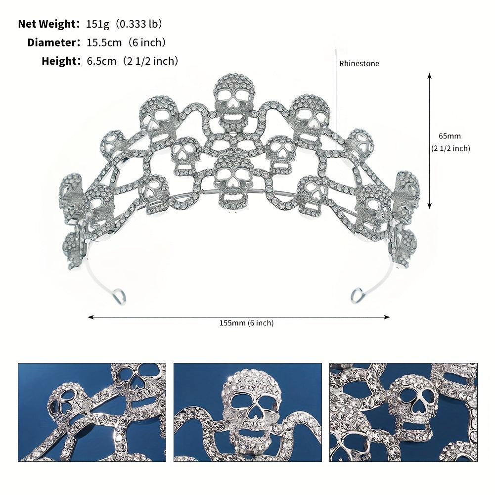Skull Shape Headband Halloween Party Jewelry Tiara Hair Accessories