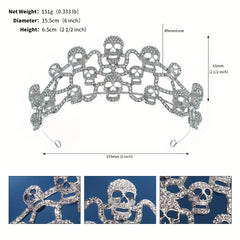 Skull Shape Headband Halloween Party Jewelry Tiara Hair Accessories